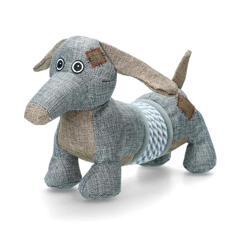 Country Dog Kuscheltier mit Zieh-Spirale aus 100% recyceltem Material