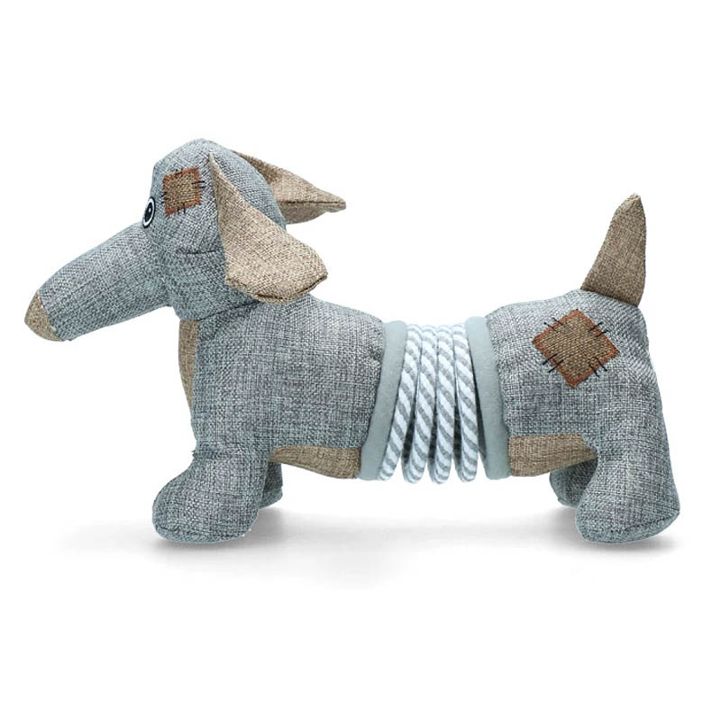 Country Dog Kuscheltier mit Zieh-Spirale aus 100% recyceltem Material