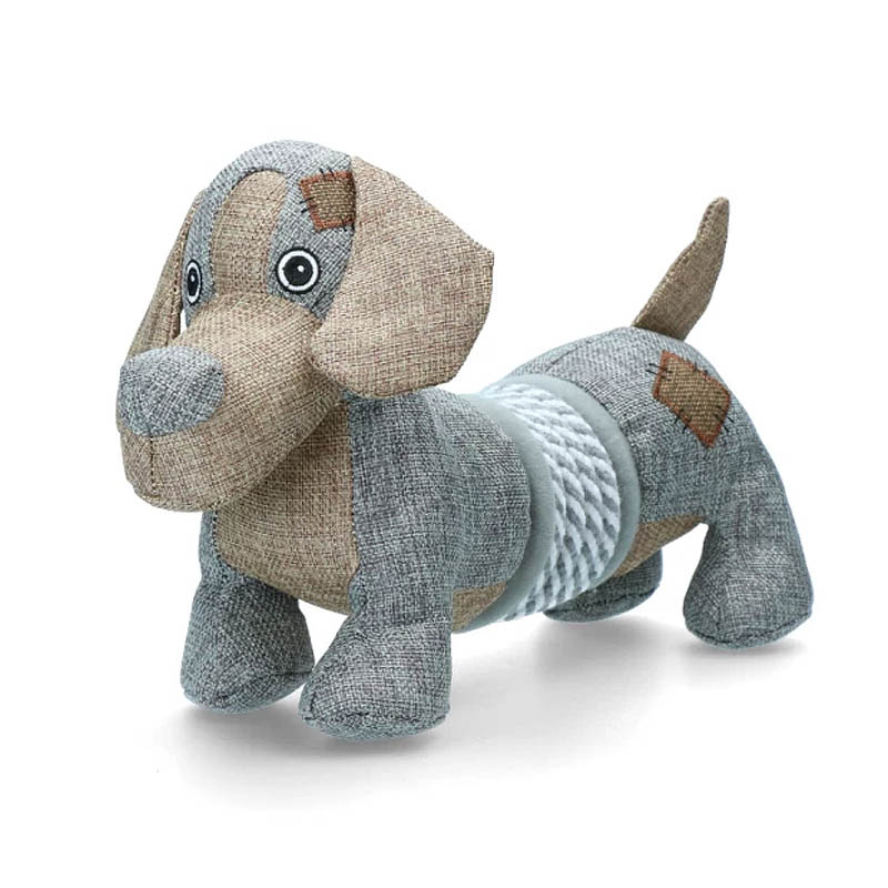 Country Dog Kuscheltier mit Zieh-Spirale aus 100% recyceltem Material