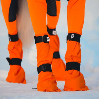 Non-stop dogwear Contact Bootie high hochgeschnittene Hundebooties 4er-Pack orange S 4-5cm
