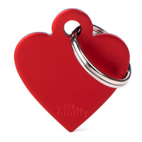 MyFamily Hundemarke Anhänger kleines Herz mit Gravur Übersicht