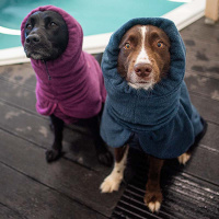 Pomppa Bath Bademantel mit kaputzenartigen Kragen