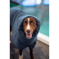 Pomppa Bath Bademantel mit kaputzenartigen Kragen Midnight 52-56