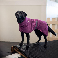 Pomppa Bath Bademantel mit kaputzenartigen Kragen Plum 44-48