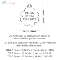 MyFamily Hundemarke Anhänger Gänseblümchen mit Gravur