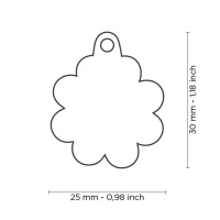 MyFamily Hundemarke Anhänger Gänseblümchen klein mit Gravur