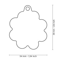 MyFamily Hundemarke Anhänger Gänseblümchen groß mit Gravur