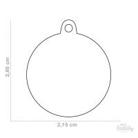 MyFamily Hundemarke Anhänger kleiner Kreis mit Gravur rosa