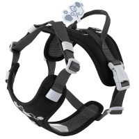 Hurtta Hundegeschirr Weekend Warrior ECO 2 Raven-schwarz 55-70