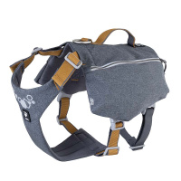 Hurtta Hundegeschirr mit Rucksack Expedition Pack ECO Blackberry-grau 60-80