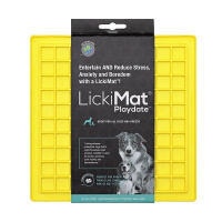 LickiMat PLAYDATE Schleckmatte Leckmatte 20x20cm GELB