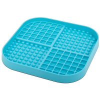 LickiMat SLOMO Schleckmatte Leckmatte 30x30cm XL TÜRKIS