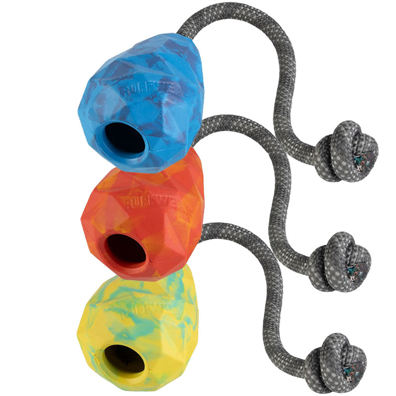 Ruffwear Huck a Cone Leckerchenspender robust mit Seil Glacial Blue | türkis