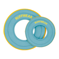 Ruffwear Hydro Plane Frisbee Wurfspielzeug schwimmendes Apportierspielzeug Biolumin Blue | türkis L