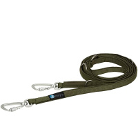 AnnyX Führleine verstellbar Safety FUN Oliv 20 mm | vollgepolstert