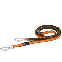 AnnyX Führleine verstellbar Safety FUN Oliv-Orange 20 mm | vollgepolstert