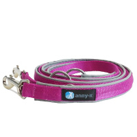 AnnyX Führleine verstellbar Bolt FUN grau-pink Classic
