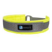 AnnyX Zugstopp Halsband Protect leuchtgelb grau 2