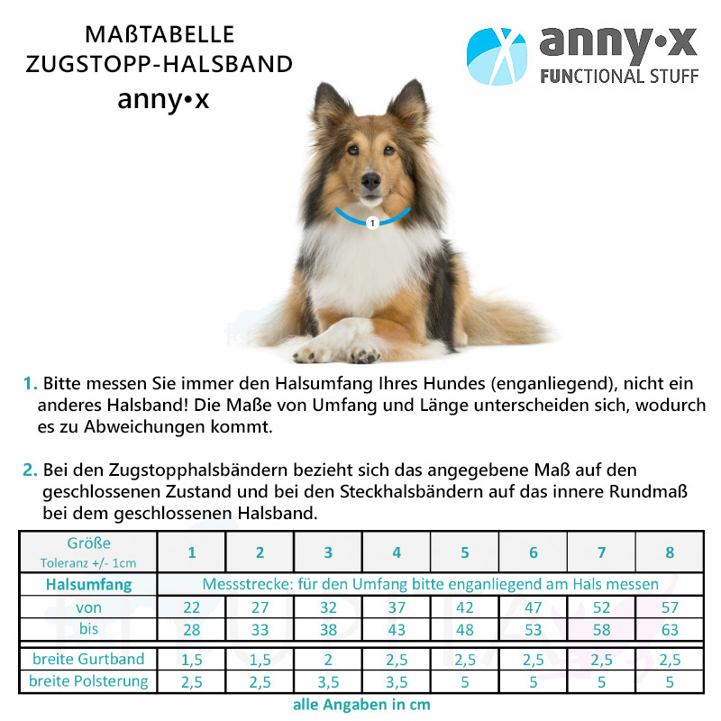 AnnyX Zugstopp Halsband Protect leuchtgelb grau 6