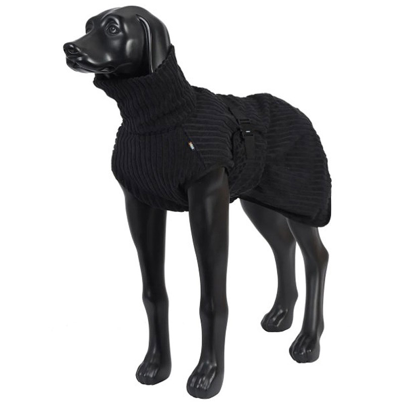 Rukka Pets AALTO Bademantel aus BIO-Baumwolle für Hunde schwarz M