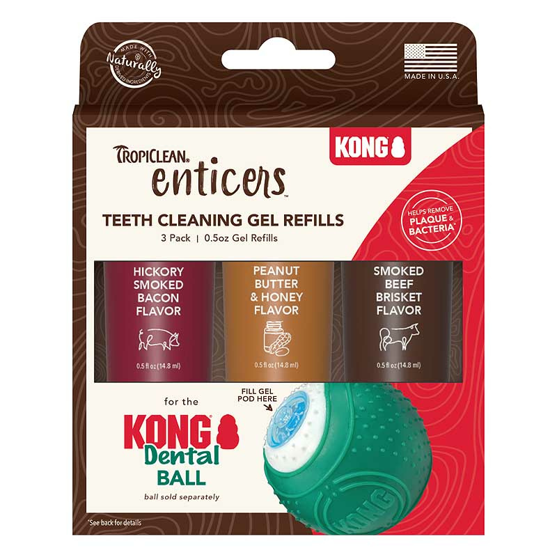 KONG TropiClean Zahnreinigung Gel – 3er Pack für saubere Zähne