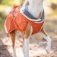 Pomppa Kevyt gefütterter Regenmantel mit Geschirröffnung NEUE Ausführung Rust 25