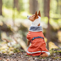Pomppa Kevyt gefütterter Regenmantel mit Geschirröffnung NEUE Ausführung Rust 28