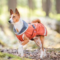 Pomppa Kevyt gefütterter Regenmantel mit Geschirröffnung NEUE Ausführung Rust 56