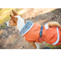 Pomppa Kevyt gefütterter Regenmantel mit Geschirröffnung NEUE Ausführung Rust 56