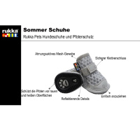 RUKKA Pets Schuhe Sommerschuhe LIGHT PATH  hellgrau 4er Pack 7 | 83 mm