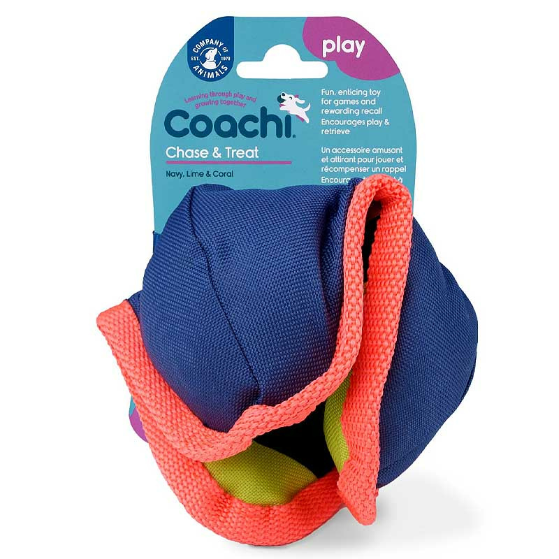 COACHI Chase & Treat für Spaß und Training Snackball Navy Lime Coral