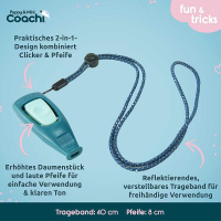 COACHI Puppy & MINI 2 in1 Whizzclick Clicker-Pfeife für Welpen