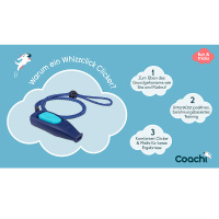 COACHI Whizzclick 2 in 1 Clicker und Pfeife hellblau