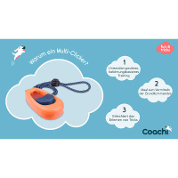 COACHI Multi Clicker für Hunde korallenrot