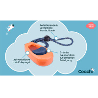 COACHI Multi Clicker für Hunde korallenrot
