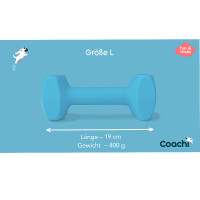 COACHI Training Hantel Dumbbell für Hunde L - Light Blue
