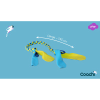 COACHI Tuggi Tug Zerrspielzeug für Hunde Navy-Lime-Lightblue