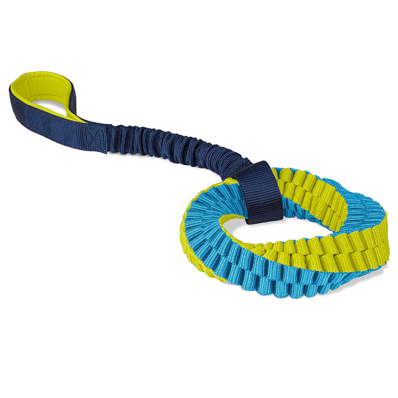 COACHI Tuggi HELIX Bungee-Zerrspielzeug für Hunde Navy-Lime-Lightblue