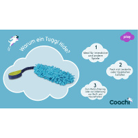 COACHI Tuggi HIDE Zerrspielzeug für Hunde Navy-Lime-Lightblue