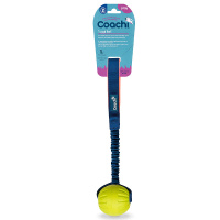 COACHI Tuggi Ball mit Bungee Griff für Hunde Navy-Coral-Lime