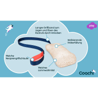 COACHI Chase & Crinkle das ultimative Jagdspielzeug für Hunde Navy-Coral-Faux