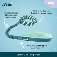 COACHI Puppy Mini Tuggi HELIX Bungee-Zerrspielzeug Teal-mint