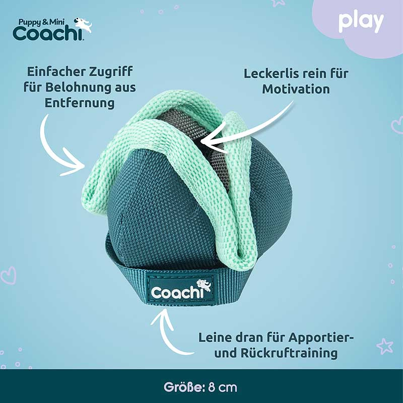 COACHI Puppy Mini Chase & Treat Snackball Welpen Teal-mint
