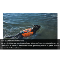 Non-stop dogwear Hundeschwimmweste Protector schwarz orange Gr. 6