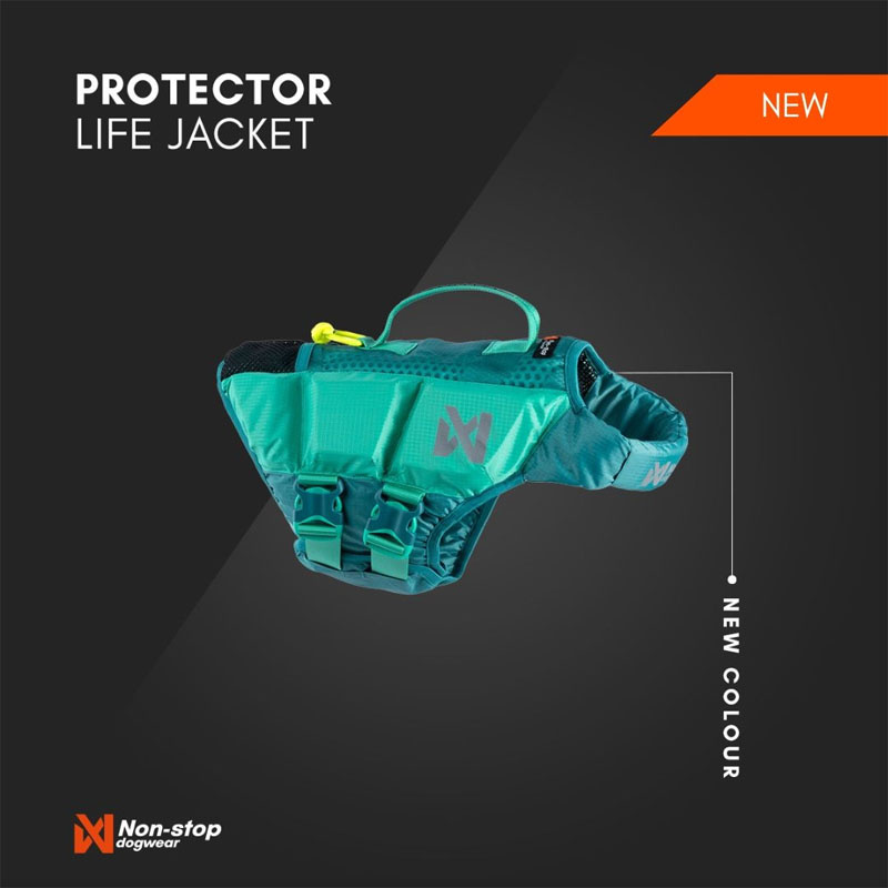 Non-stop dogwear Hundeschwimmweste Protector petrol teal Gr. 7