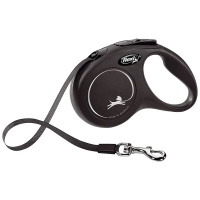 Flexi Hundeleine NEW CLASSIC Gurt schwarz S-5m