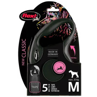Flexi Hundeleine NEW CLASSIC Gurt schwarz M-5m