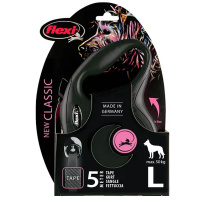 Flexi Hundeleine NEW CLASSIC Gurt schwarz L-5m