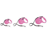 Flexi Hundeleine NEW CLASSIC Gurt pink S-5m