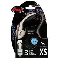 Flexi Hundeleine NEW COMFORT Gurt schwarz XS-3m